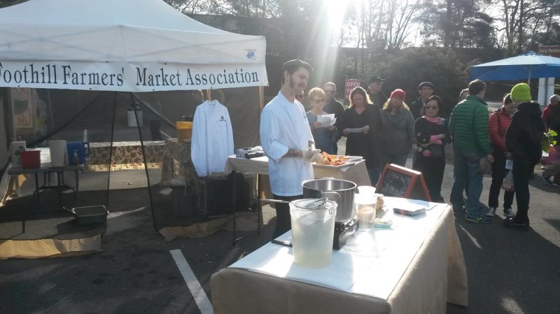 Our Sous Chef Ben Durham drew an SRO crowd last time he did a cooking demo at the Saturday Auburn Farmers' Market. Join us this week when he presents again from 10 to 11:30 a.m.